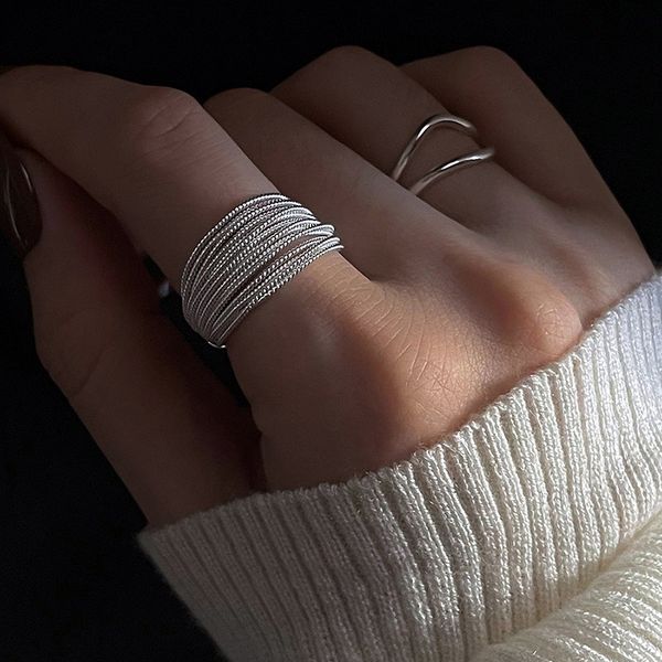 wedding rings 925 sterling silver unique lines for women jewelry finger adjustable open vintage party birthday gift 230517, Slivery;golden
wedding rings 925 sterling silver unique lines for women jewelry finger adjustable open vintage party birthday gift 230517, Slivery;golden