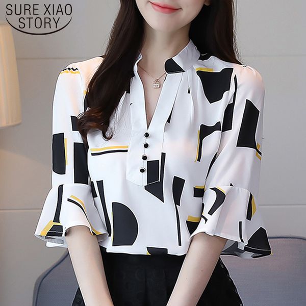 women's blouses shirts chiffon fashion women half printed sleeved blouse clothing plus size shirt 113 30 230517, White
women's blouses shirts chiffon fashion women half printed sleeved blouse clothing plus size shirt 113 30 230517, White