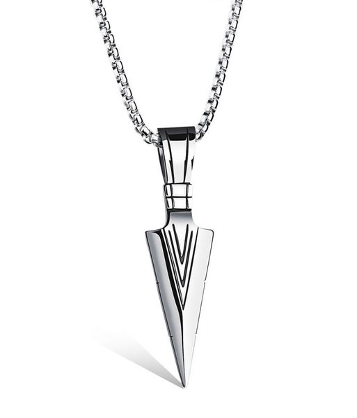spearhead arrowhead pendants necklace jewelry mens retro style stainless steel gold plated casting necklace jewelry goldsilverbl7467131, Silver 
spearhead arrowhead pendants necklace jewelry mens retro style stainless steel gold plated casting necklace jewelry goldsilverbl7467131, Silver