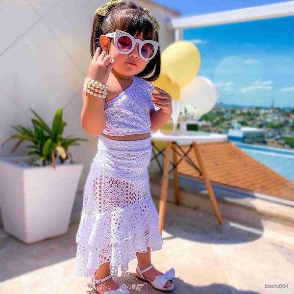 clothing sets 1-6y kids girls fashion clothing set sleeveless lace one-shoulder vest with skirt summer casual outfit r230518, White
clothing sets 1-6y kids girls fashion clothing set sleeveless lace one-shoulder vest with skirt summer casual outfit r230518, White