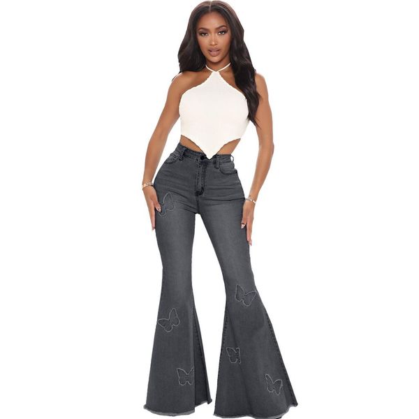 jeans women's flare jean mid rise bell bottom wide leg denim pants flared pants trousers, Blue
jeans women's flare jean mid rise bell bottom wide leg denim pants flared pants trousers, Blue