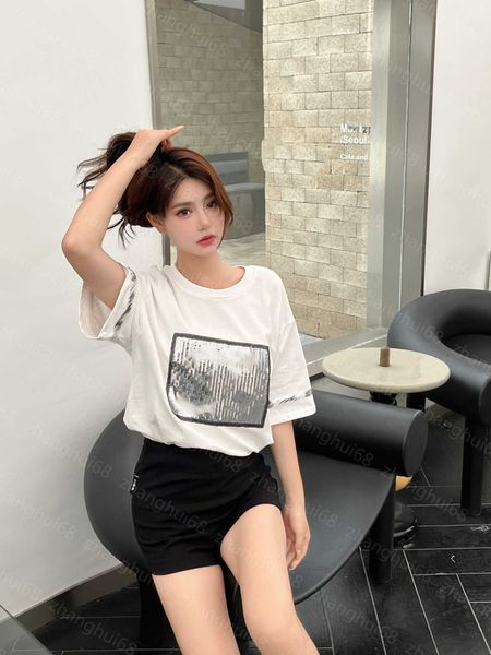 23ss tee womens t-shirt womens designer clothing round neck pure cotton heavy sequin embroidered short sleeve t-shirt womens clothes, White
23ss tee womens t-shirt womens designer clothing round neck pure cotton heavy sequin embroidered short sleeve t-shirt womens clothes, White
