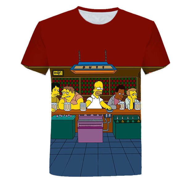 cartoon anime simpson bar 3d digital printing casual round neck short sleeved t-shirt for men and women's summer style, White;black
cartoon anime simpson bar 3d digital printing casual round neck short sleeved t-shirt for men and women's summer style, White;black