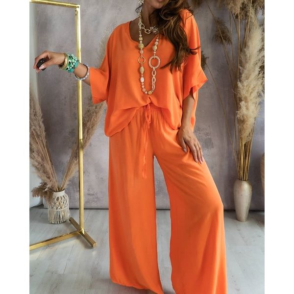 women's two piece pants summer women v-neck batwing sleeve pants set casual femme solid v-neck half sleeve two pieces streetwear 230518, White
women's two piece pants summer women v-neck batwing sleeve pants set casual femme solid v-neck half sleeve two pieces streetwear 230518, White