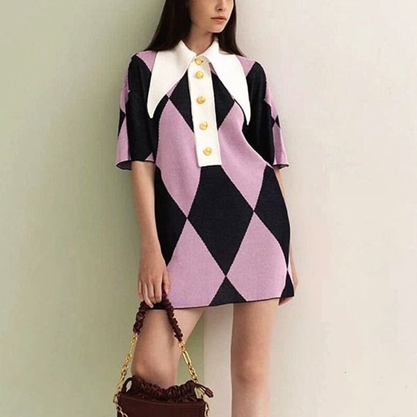 basic casual dresses summer knitted dress fashion women big collar rhombic dresses short sleeve runway style dresses for ladies vestidos ns2, Black;gray
basic casual dresses summer knitted dress fashion women big collar rhombic dresses short sleeve runway style dresses for ladies vestidos ns2, Black;gray