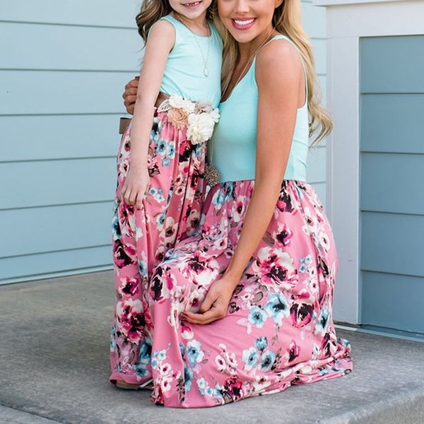 family matching outfits look mother daughter dress flower pattern sleeveless casual slim long maxi robe femme mommy and me clothes 230518, Blue
family matching outfits look mother daughter dress flower pattern sleeveless casual slim long maxi robe femme mommy and me clothes 230518, Blue
