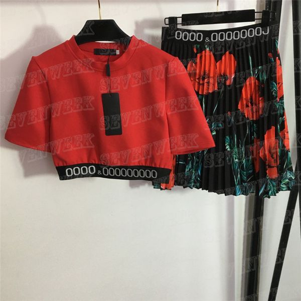 cropped t shirts flower print dress women clothing 2pcs sets letter webbing tees short skirts casual suits, White
cropped t shirts flower print dress women clothing 2pcs sets letter webbing tees short skirts casual suits, White