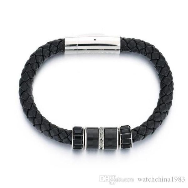 316l titanium steel men magnetic buckle leather braid bracelet for man women bangle charm bracelet jewel3120802, Black
316l titanium steel men magnetic buckle leather braid bracelet for man women bangle charm bracelet jewel3120802, Black
