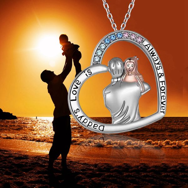 10pcs creative heart shape dad love pendant necklace fashion daughter family jewelry romantic father's day gifts, Silver
10pcs creative heart shape dad love pendant necklace fashion daughter family jewelry romantic father's day gifts, Silver