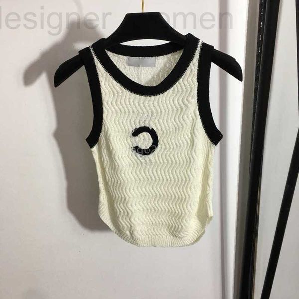 women's t-shirt designer 23ss women tee vest knits t shirts with letters patchwork girls crop runway high end brand stretch sleeveless, White
women's t-shirt designer 23ss women tee vest knits t shirts with letters patchwork girls crop runway high end brand stretch sleeveless, White