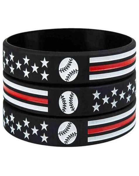 300pcs american flag with baseball thin red line wristbands silicone bracelets6030471, Black
300pcs american flag with baseball thin red line wristbands silicone bracelets6030471, Black