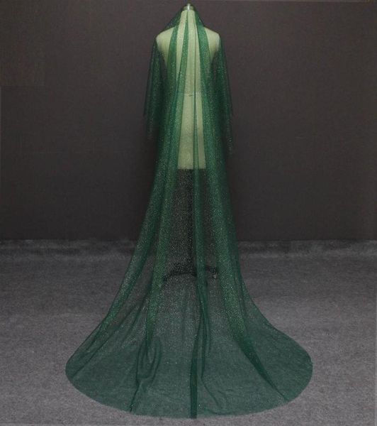 bridal veils shining long green wedding veil with gold dust glitters one layer 3 meters cathedral without comb voile mariage7225977, Black
bridal veils shining long green wedding veil with gold dust glitters one layer 3 meters cathedral without comb voile mariage7225977, Black