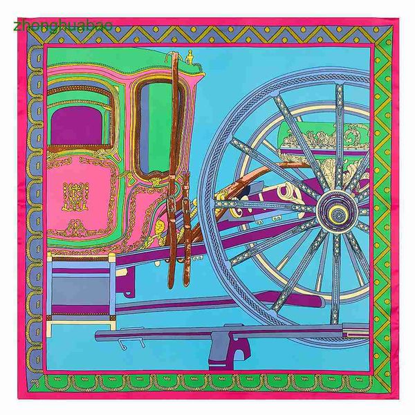 hemres designer scarves maitong 60cm simulated silk spring french carriage wheel women's small square scarf, Blue;gray
hemres designer scarves maitong 60cm simulated silk spring french carriage wheel women's small square scarf, Blue;gray