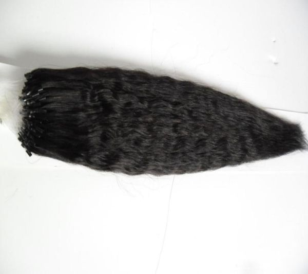 coarse yaki micro bead remy human hair 100g kinky straight natural hair loop micro ring real hair extensions bundles 100s 10quot9885514, Black
coarse yaki micro bead remy human hair 100g kinky straight natural hair loop micro ring real hair extensions bundles 100s 10quot9885514, Black