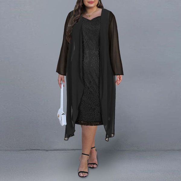 plus size dresses size women clothing 2 piece sets elegant lace spaghetti wedding party dress summer women's 5xl 230518, Black
plus size dresses size women clothing 2 piece sets elegant lace spaghetti wedding party dress summer women's 5xl 230518, Black