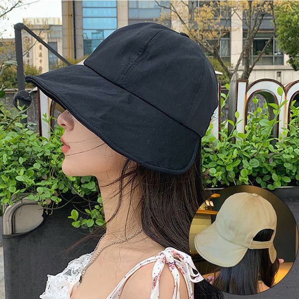 wide brim hats bucket womens summer soft cotton ponytail hat outdoor beach adjustable sun visor solid color foldable panama fisherman cap 23, Blue;gray
wide brim hats bucket womens summer soft cotton ponytail hat outdoor beach adjustable sun visor solid color foldable panama fisherman cap 23, Blue;gray