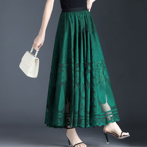 skirts hollow pleated skirt women's a-word long skirt big swing gauze lace skirt length 80cm 230518, Black
skirts hollow pleated skirt women's a-word long skirt big swing gauze lace skirt length 80cm 230518, Black