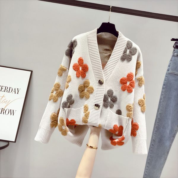 women's knits tees spring and autumn fashion women's knitted long-sleeved v-neck sweater cardigan jacket women loose western style, White
women's knits tees spring and autumn fashion women's knitted long-sleeved v-neck sweater cardigan jacket women loose western style, White