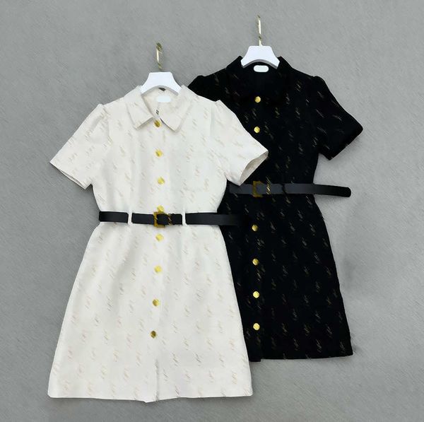 womens designer dresses brooch trim double-breasted button with matching belt jacquard party dress summer luxury women clothing casual dress, Black;gray
womens designer dresses brooch trim double-breasted button with matching belt jacquard party dress summer luxury women clothing casual dress, Black;gray