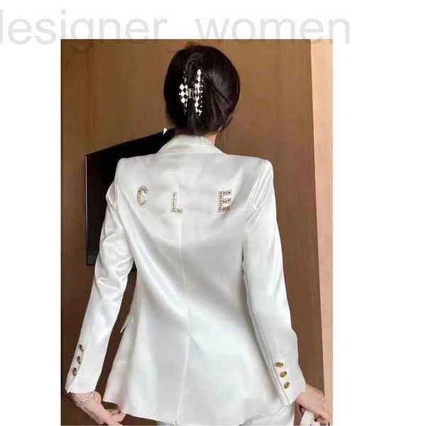 women's jackets designer early spring 2022 new satin acetate back heavy industry letter nail drill slimming button blazer women 1lod, Black;brown
women's jackets designer early spring 2022 new satin acetate back heavy industry letter nail drill slimming button blazer women 1lod, Black;brown