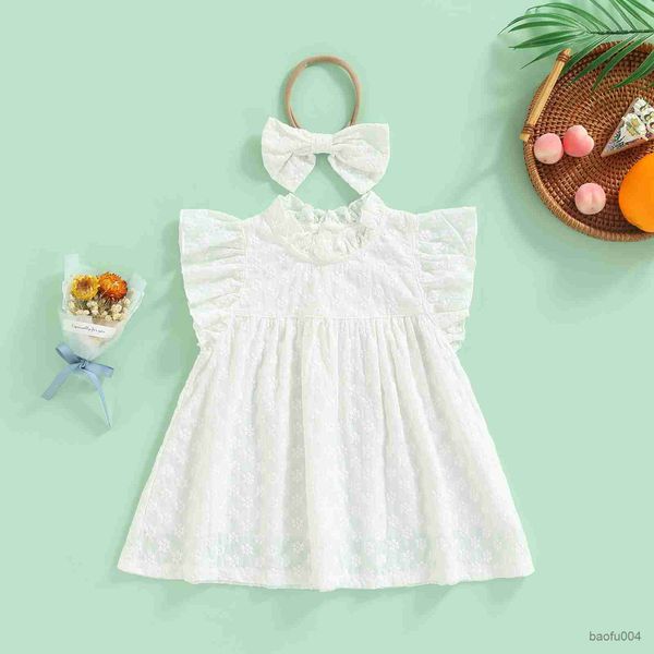 clothing sets 1-4years toddler girl dress with headband ruffle trim sleeveless solid color flower jacquard dresses outfits r230518, White
clothing sets 1-4years toddler girl dress with headband ruffle trim sleeveless solid color flower jacquard dresses outfits r230518, White