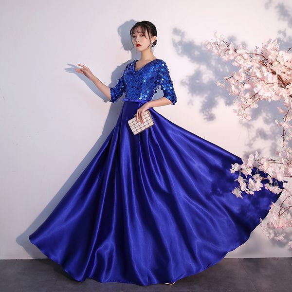 2023 new blue choir performance dress evening elegant long evening dress purchase contact us, Black;red
2023 new blue choir performance dress evening elegant long evening dress purchase contact us, Black;red