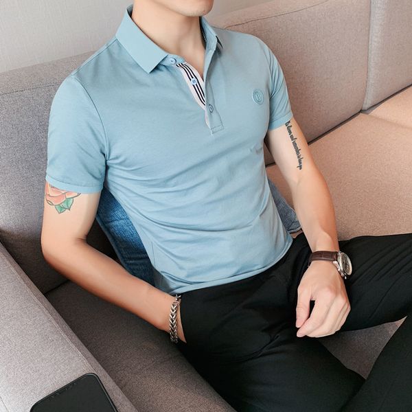 men's polos solid color gentlemen polo shirt men spring simple short sleeve men polo shirt slim casual business formal wear polo homme, White;black
men's polos solid color gentlemen polo shirt men spring simple short sleeve men polo shirt slim casual business formal wear polo homme, White;black
