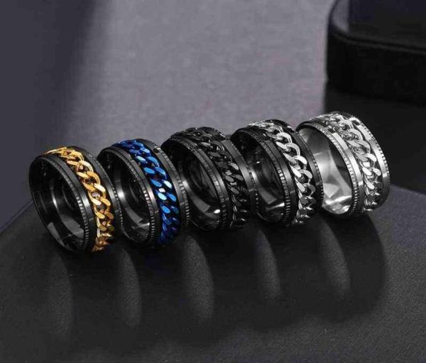 cool stainless steel rotatable men couple ring spinner chain rotable rings punk women man jewelry for party gift2072862, Silver
cool stainless steel rotatable men couple ring spinner chain rotable rings punk women man jewelry for party gift2072862, Silver