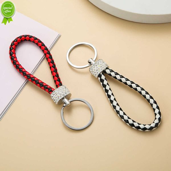 new colorful pu leather braided key chain luxury rhinestone inlay keyring simple car keychains creative diy accessorie
new colorful pu leather braided key chain luxury rhinestone inlay keyring simple car keychains creative diy accessorie