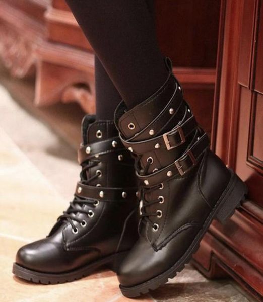 2018 fashion new punk gothic style lace up belts round toe boots women shoes short boots street haulage motor mujer zapatos8299468, Black
2018 fashion new punk gothic style lace up belts round toe boots women shoes short boots street haulage motor mujer zapatos8299468, Black