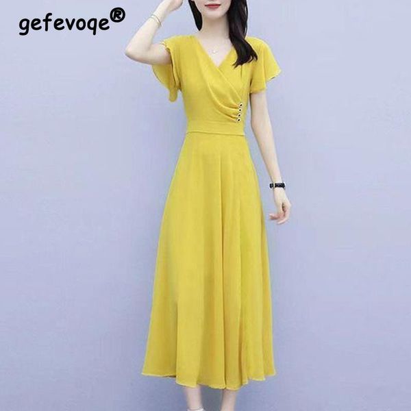 dresses 2022summer fashion v neck slim fit solid elegant simple office ladies dresses short sleeve ruffled midi dress women vestido, Black;gray
dresses 2022summer fashion v neck slim fit solid elegant simple office ladies dresses short sleeve ruffled midi dress women vestido, Black;gray