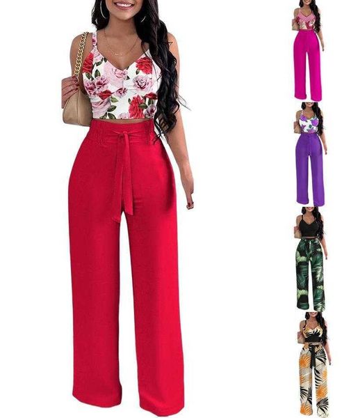 womens spring summer suspender pants drawstring trousers casual suit for women, White