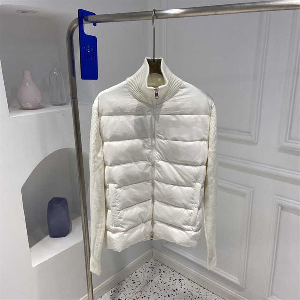 stand up collar jackets knitted wool cardigan patchwork 90% white duck down front winter casual men coats 8idp, Black
stand up collar jackets knitted wool cardigan patchwork 90% white duck down front winter casual men coats 8idp, Black
