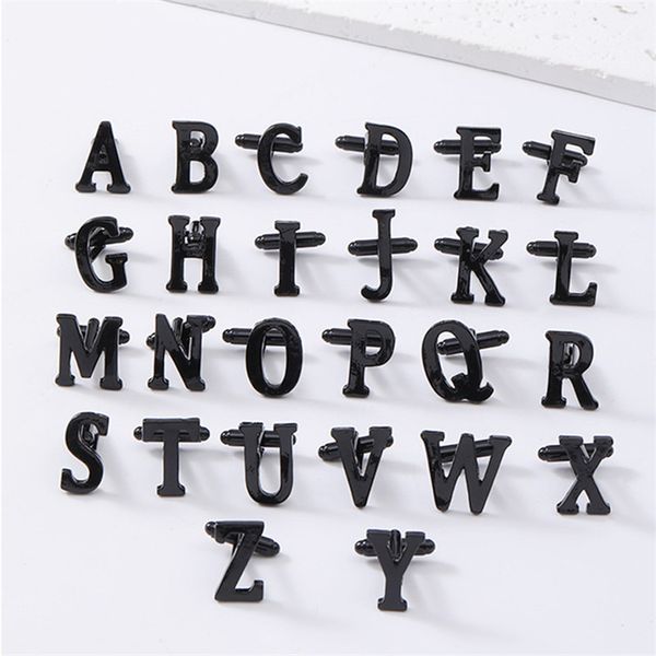 trendy simple 26 english letters black cufflink designer man alloy a-z capital enamel shirt business suit mens cufflinks fashion jewelry for, Silver
trendy simple 26 english letters black cufflink designer man alloy a-z capital enamel shirt business suit mens cufflinks fashion jewelry for, Silver