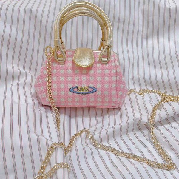 vivi design women's designer bag saturnbag west queen mother pink plaid bag cute portable messenger bag 230420
vivi design women's designer bag saturnbag west queen mother pink plaid bag cute portable messenger bag 230420