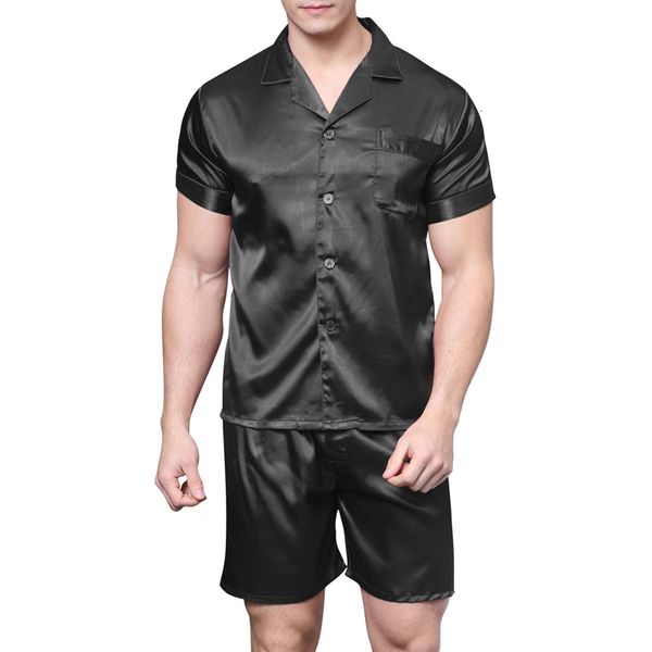 men's sleepwear tony candice satin silk pajamas shorts for men rayon silk sleepwear summer male pajama set soft nightgown for men pyjam, Black;brown
men's sleepwear tony candice satin silk pajamas shorts for men rayon silk sleepwear summer male pajama set soft nightgown for men pyjam, Black;brown