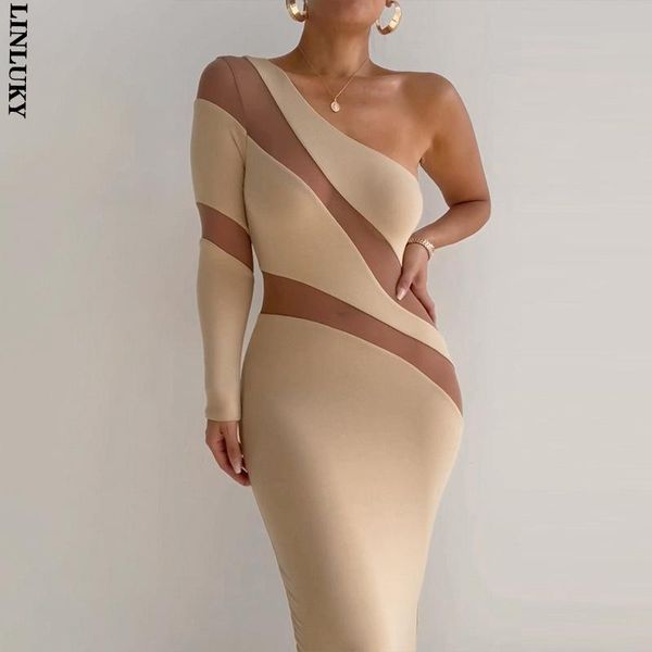 dresses 2022 autumn dress for women fashion personality mesh perspective oblique collar club party midi dresses woman clothing, Black;gray
dresses 2022 autumn dress for women fashion personality mesh perspective oblique collar club party midi dresses woman clothing, Black;gray