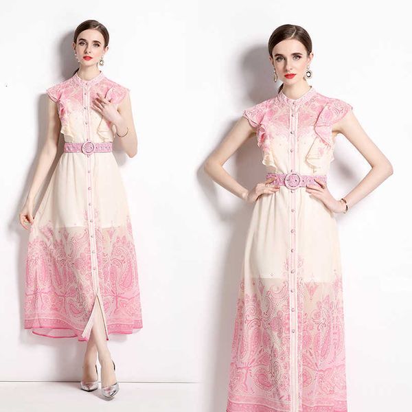light luxury retro court wind temperament fly fly sleeve collar waist-skimming single-breasted printed dress elegant long dress, Black;gray
light luxury retro court wind temperament fly fly sleeve collar waist-skimming single-breasted printed dress elegant long dress, Black;gray