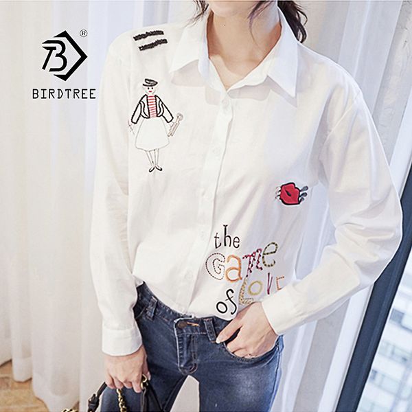 women's blouses shirts arrival women white shirt letter lip girl embroidery full sleeve cotton blouse turn down collar plus size loose
women's blouses shirts arrival women white shirt letter lip girl embroidery full sleeve cotton blouse turn down collar plus size loose