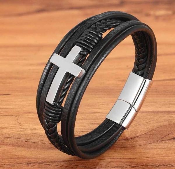 luxury multicolor cross classic design stainless steel men039s leather bracelet 2123 cm choose handsome christmas gifts9664768, Black
luxury multicolor cross classic design stainless steel men039s leather bracelet 2123 cm choose handsome christmas gifts9664768, Black