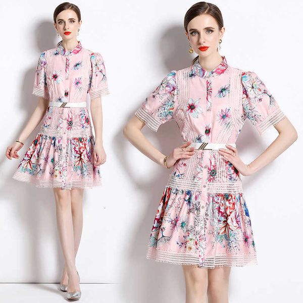 spring/summer new women's standing neck short skirt long sleeve printed a-line skirt with belt clothing ladies, Black;gray
spring/summer new women's standing neck short skirt long sleeve printed a-line skirt with belt clothing ladies, Black;gray