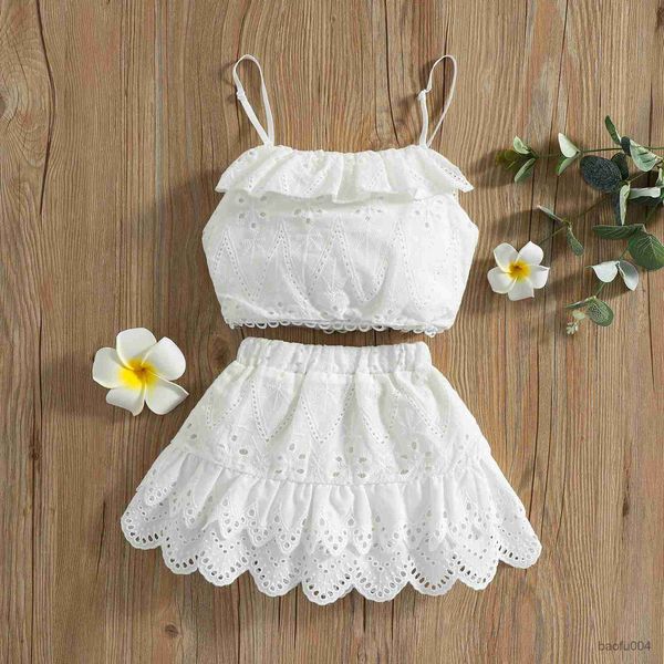clothing sets 2-6years kid baby girl's summer clothes set sleeveless lace ruffled camisole and high waist skirt sweet clothing r230518, White
clothing sets 2-6years kid baby girl's summer clothes set sleeveless lace ruffled camisole and high waist skirt sweet clothing r230518, White