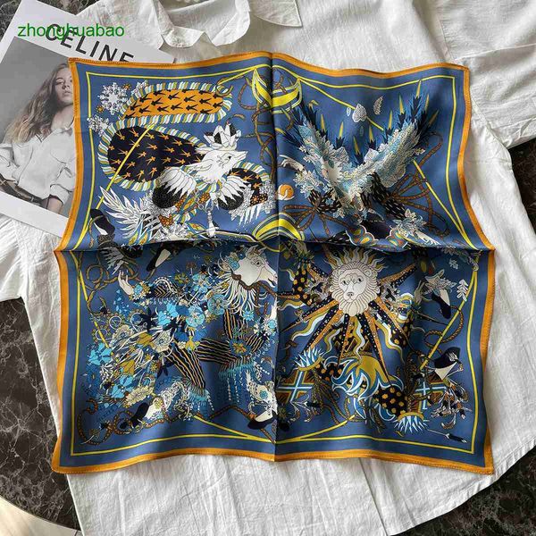 hemres designer scarves summer thin women's 53 square 100% silk small scarf, Blue;gray
hemres designer scarves summer thin women's 53 square 100% silk small scarf, Blue;gray