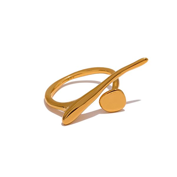 jewelry ring chic stainless steel personality minimalist classy ring 18k gold color stylish unique finger jewelry for women waterproof, Golden;silver
jewelry ring chic stainless steel personality minimalist classy ring 18k gold color stylish unique finger jewelry for women waterproof, Golden;silver