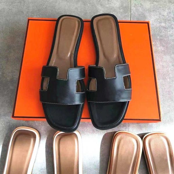 classics h slipper brand flat beach sandals real leather white black brown matte peep toe flip flop summer women luxury slippers with dust b
classics h slipper brand flat beach sandals real leather white black brown matte peep toe flip flop summer women luxury slippers with dust b