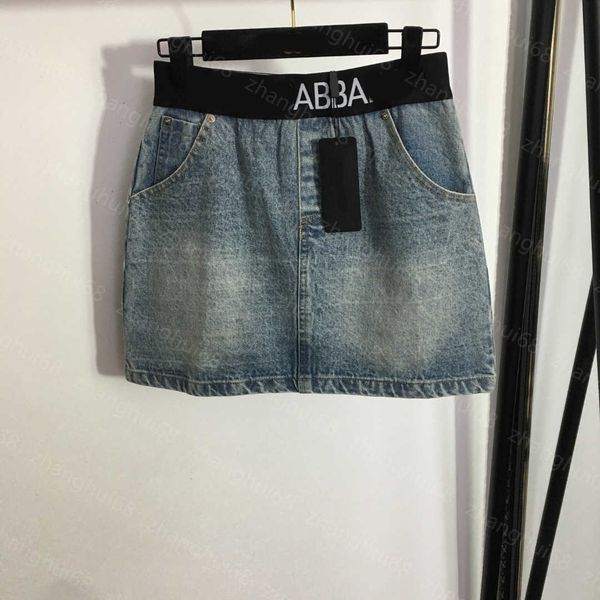 23ss denim skirt mini skirt wrap skirt designer skirts alphabet webbing elastic waist denim short half skirt women clothes, Black
23ss denim skirt mini skirt wrap skirt designer skirts alphabet webbing elastic waist denim short half skirt women clothes, Black