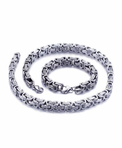 5mm6mm8mm wide silver stainless steel king byzantine chain necklace bracelet mens jewelry handmade6007736
5mm6mm8mm wide silver stainless steel king byzantine chain necklace bracelet mens jewelry handmade6007736