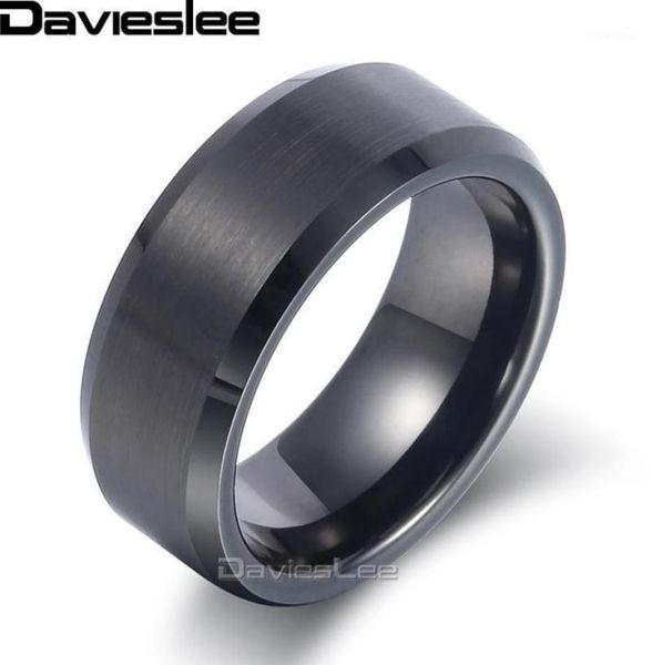 band rings davieslee mens engagement matte finish tungsten carbide black wedding ring for men jewelry fashion gift 8mm ltr044811906, Silver
band rings davieslee mens engagement matte finish tungsten carbide black wedding ring for men jewelry fashion gift 8mm ltr044811906, Silver