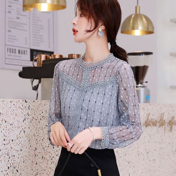 women's blouses shirts spring autumn style lace hollow out la polka dot oneck mesh blouse long sleeve elegant casual 230517, White
women's blouses shirts spring autumn style lace hollow out la polka dot oneck mesh blouse long sleeve elegant casual 230517, White