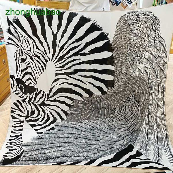 hemres designer scarves zebra pegasuspenny level versatile black white 130 silk wool large autumn and winter warm shawl scarf for women, Blue;gray
hemres designer scarves zebra pegasuspenny level versatile black white 130 silk wool large autumn and winter warm shawl scarf for women, Blue;gray